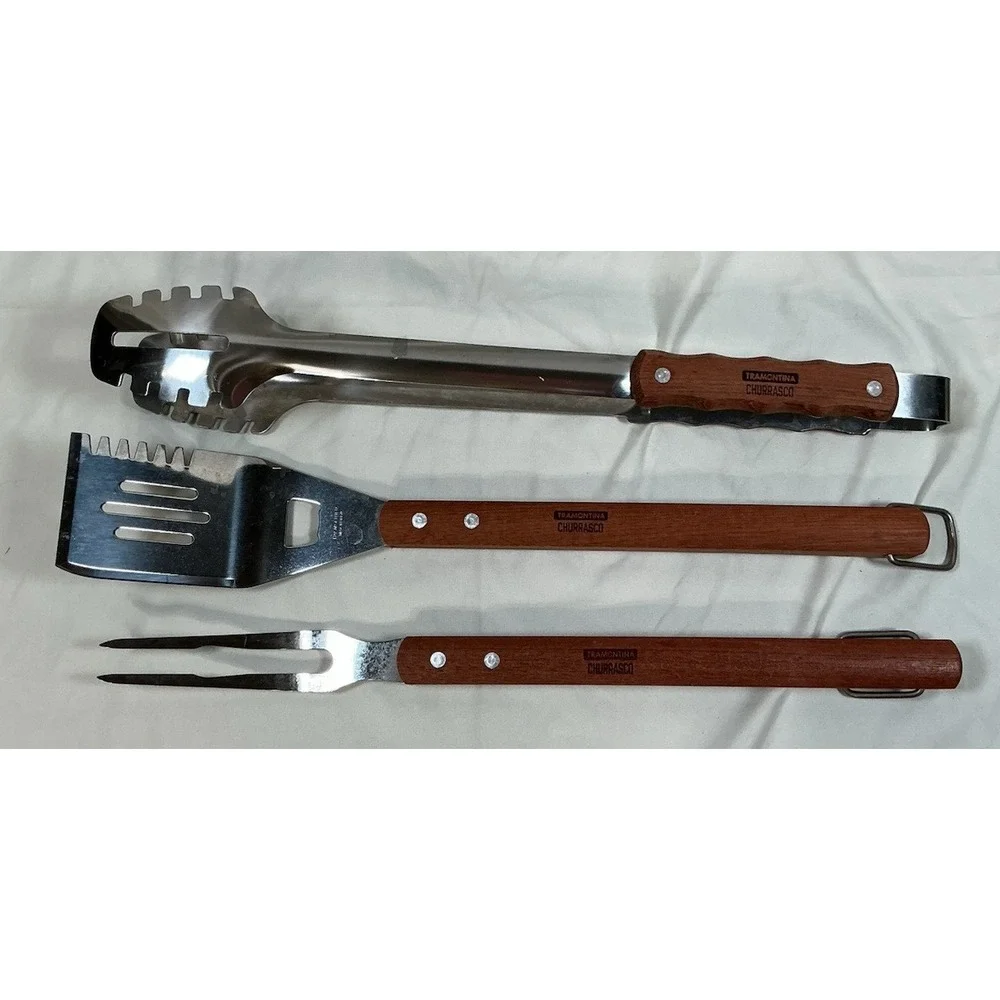 Tramontina 3 Piece Stainless Steel Grilling Tool Set